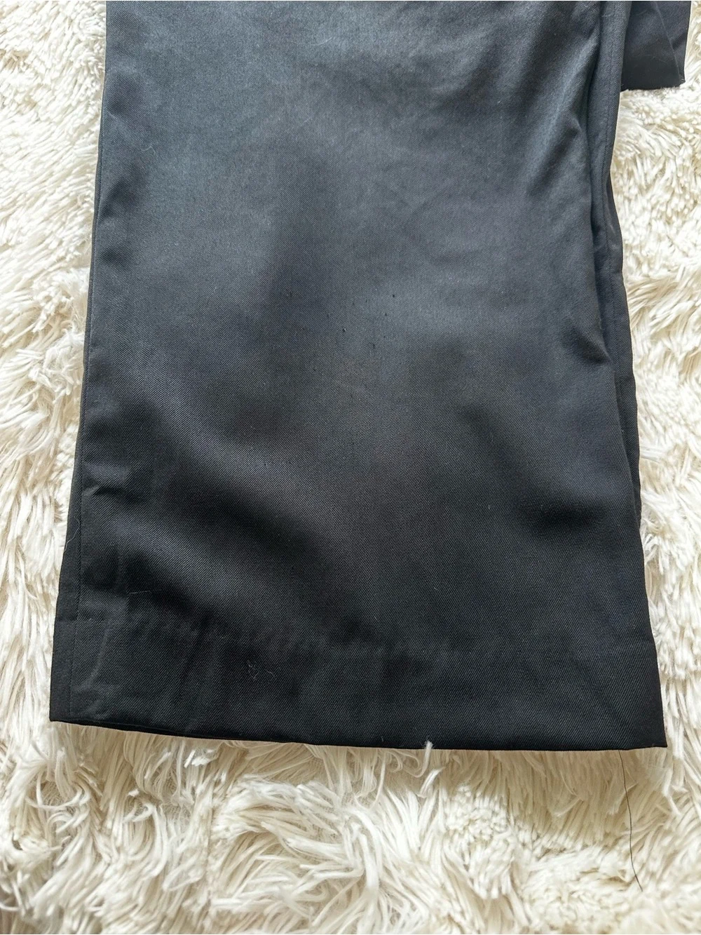 Banana Republic Men's 35x32 Black 100% Wool Flat Front Dress Pants Straight Leg